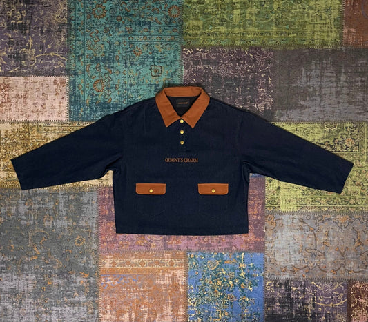 Gold-Collar Indigo Denim Jacket